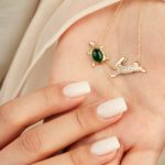 گردنبند طلا خرگوش و لاکپشت(زنجیر متصل)