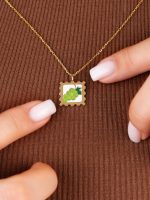 آویز طلا قاب و انگور - Image 2